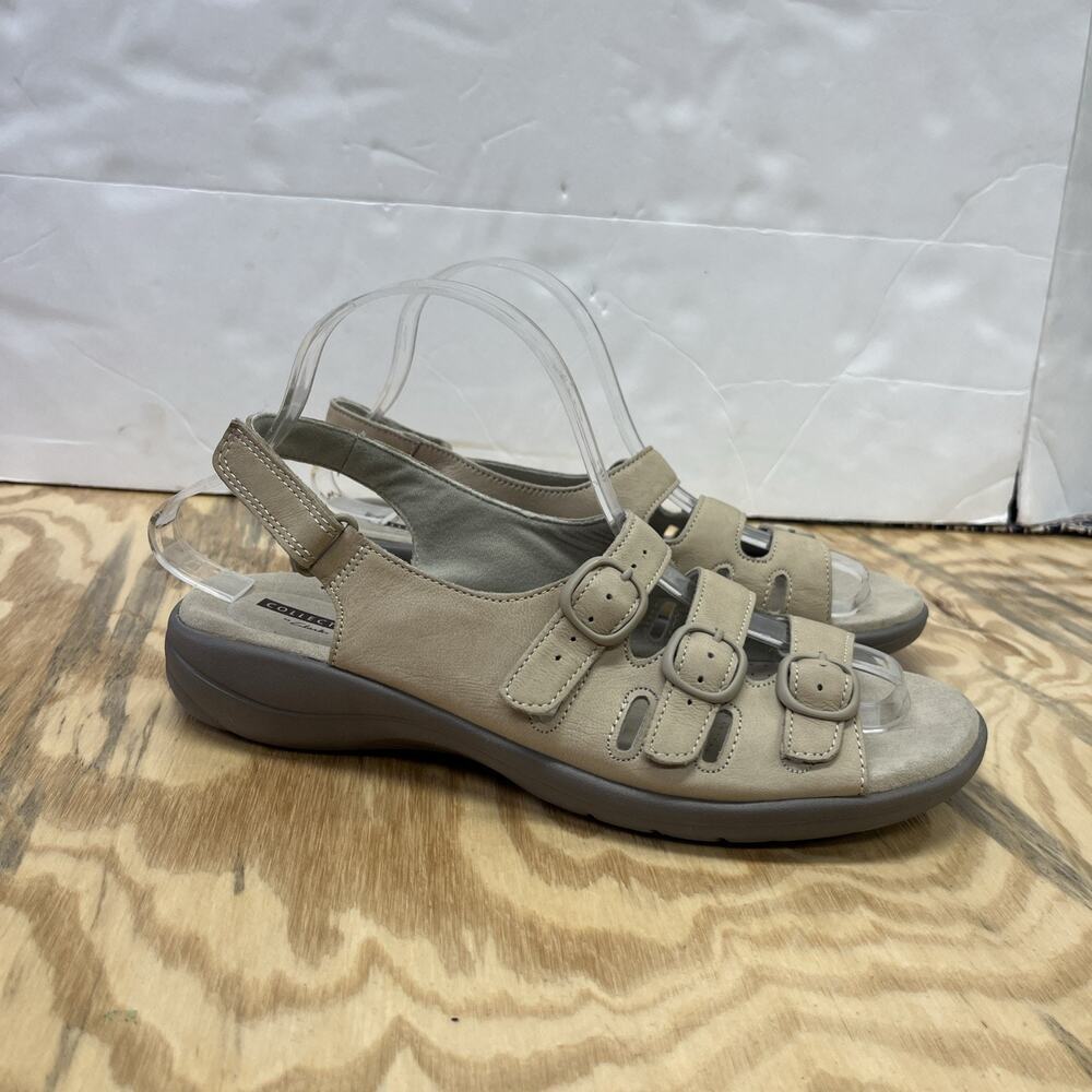 Clarks Collection Saylie Quartz Womens 8.5 Wide Nubuck Slingback Cushion Shoes